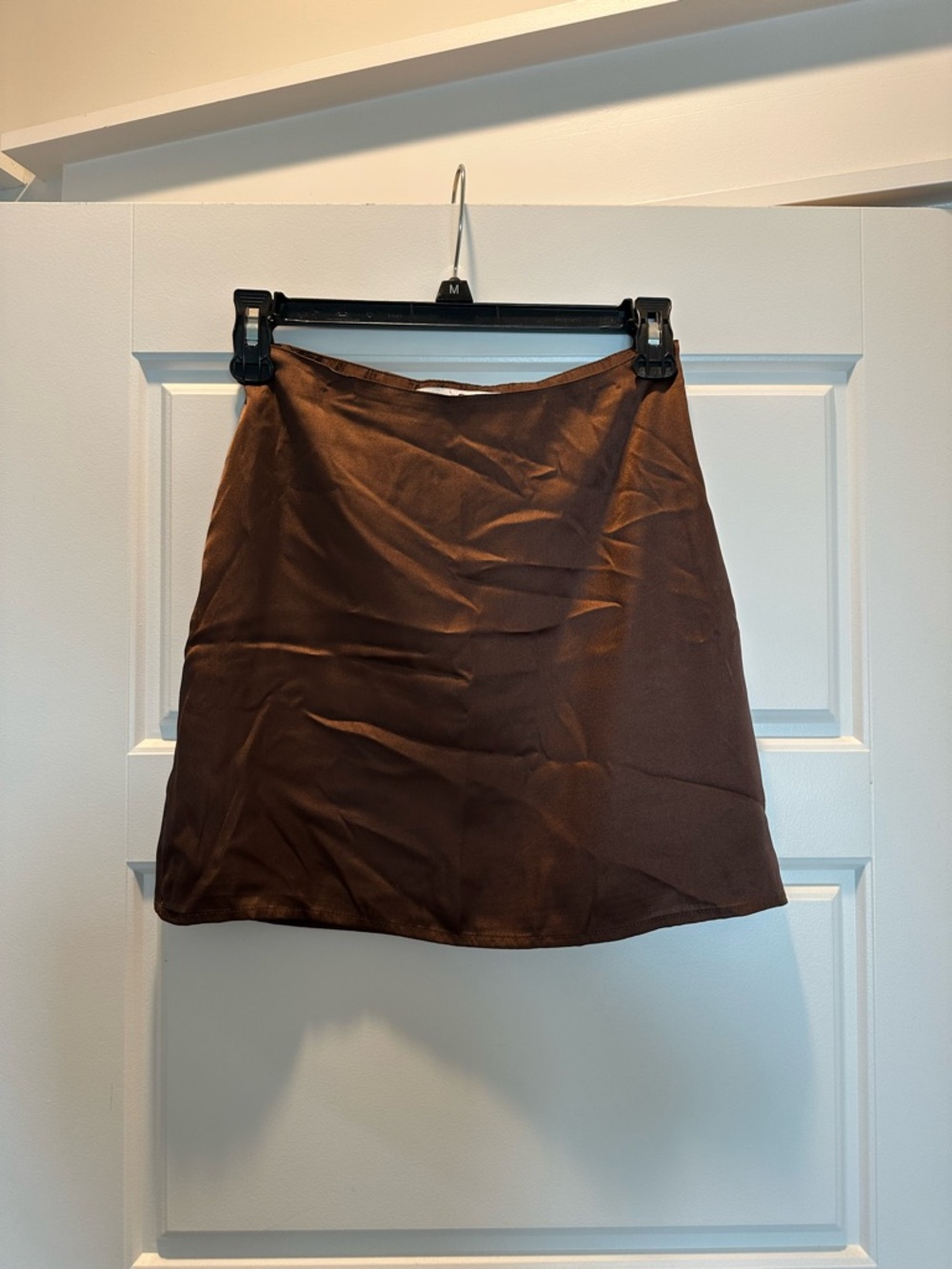 Hollister Brown Satin Mini Skirt